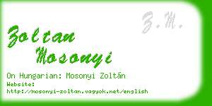 zoltan mosonyi business card